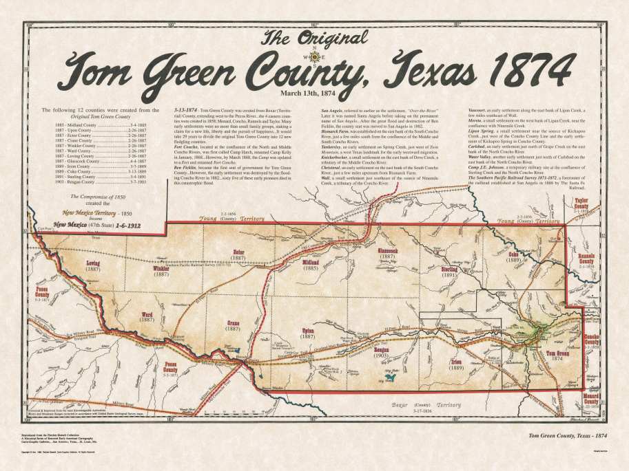Tom Green County 1874 small